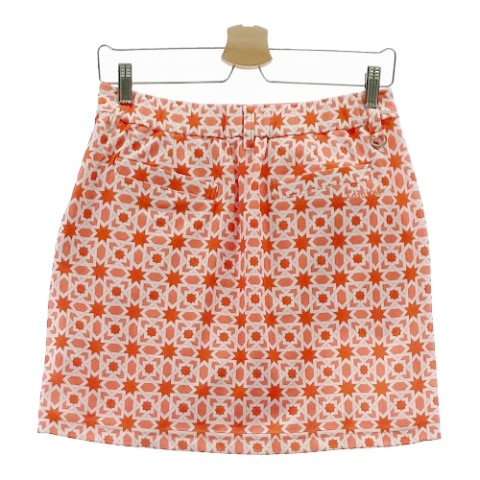 ADMIRAL アドミラル インナー付きスカート 総柄 オレンジ系 L 【中古】ゴルフウェア レディース