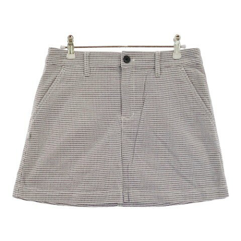 JACK BUNNY ジャックバニー インナー付 ストレッチスカート 千鳥柄 グレー系 1 【中古】ゴルフウェア ..