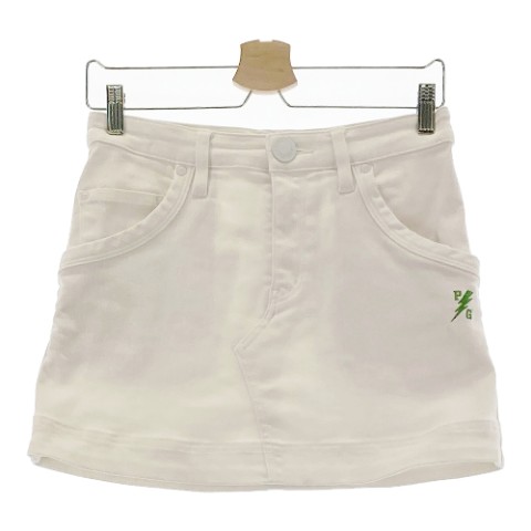 PEARLY GATES パーリーゲイツ ストレッチスカート ホワイト系 0 【中古】ゴルフウェア レディース