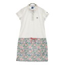 FIDRA フィドラ 半袖ワンピース 花柄 ホワイト系 M 【中古】ゴルフウェア レディース