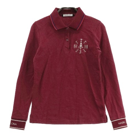 MARK&LONA マークアンドロナ 長袖ポロシャツ パープル系 36 【中古】ゴルフウェア レディース