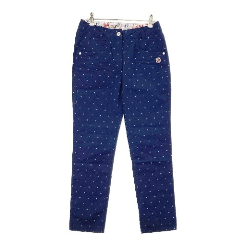 CALLAWAY キャロウェイ ストレッチパンツ 星柄 ネイビー系 M 【中古】ゴルフウェア レディース