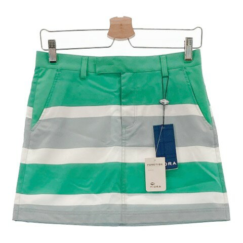 FIDRA フィドラ スカート ボーダー グリーン系 S 【中古】ゴルフウェア レディース