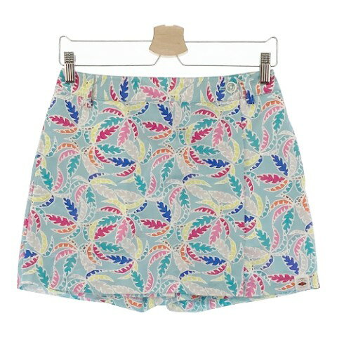 CALLAWAY キャロウェイ インナー付 ラップスカート 総柄 ブルー系 M 【中古】ゴルフウェア レディース