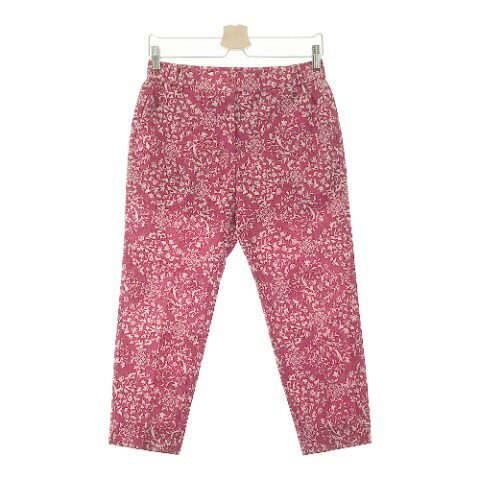 ADABAT アダバット ストレッチパンツ 花 総柄 ピンク系 38 【中古】ゴルフウェア レディース