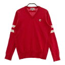 JACK BUNNY ジャックバニー ニット セーター レッド系 1 【中古】ゴルフウェア レディース