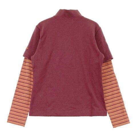 MARIE CLAIRE SPORT マリクレール スポール 重ね着風 ハーフジップ 長袖Tシャツ ブラウン系 M 【中古】ゴルフウェア レディース