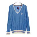 ADMIRAL アドミラル ケーブルニット セーター ブルー系 M 【中古】ゴルフウェア レディース