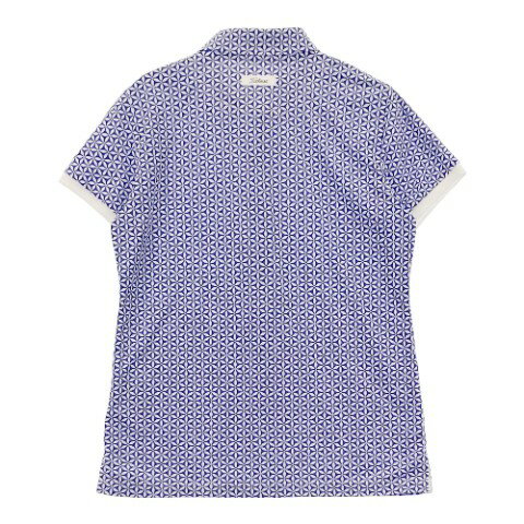 TITLEIST タイトリスト 半袖ポロシャツ 花柄 ブルー系 S 【中古】ゴルフウェア レディース