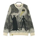 MASTER BUNNY EDITION マスターバニーエディション ×BATMAN ウール混 ニットセーター ブラック系 1 【中古】ゴルフウェア レディース