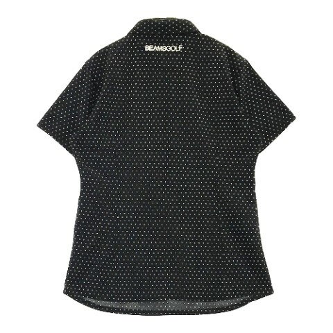BEAMS GOLF ビームスゴルフ 半袖ポロシャツ ドット柄 ブラック系 M 【中古】ゴルフウェア レディース