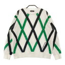 PEARLY GATES パーリーゲイツ ニットセーター 総柄 ホワイト系 0 【中古】ゴルフウェア レディース