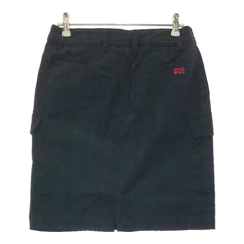 ROSASEN ロサーセン ストレッチ　スカート 総柄 ブラック系 S 【中古】ゴルフウェア レディース