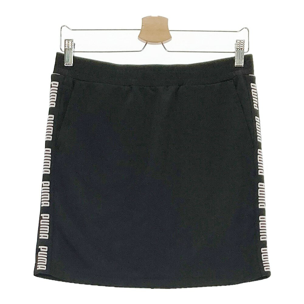 PUMA GOLF プーマゴルフ ストレッチスカート サイドロゴ ブラック系 M 【中古】ゴルフウェア レディース