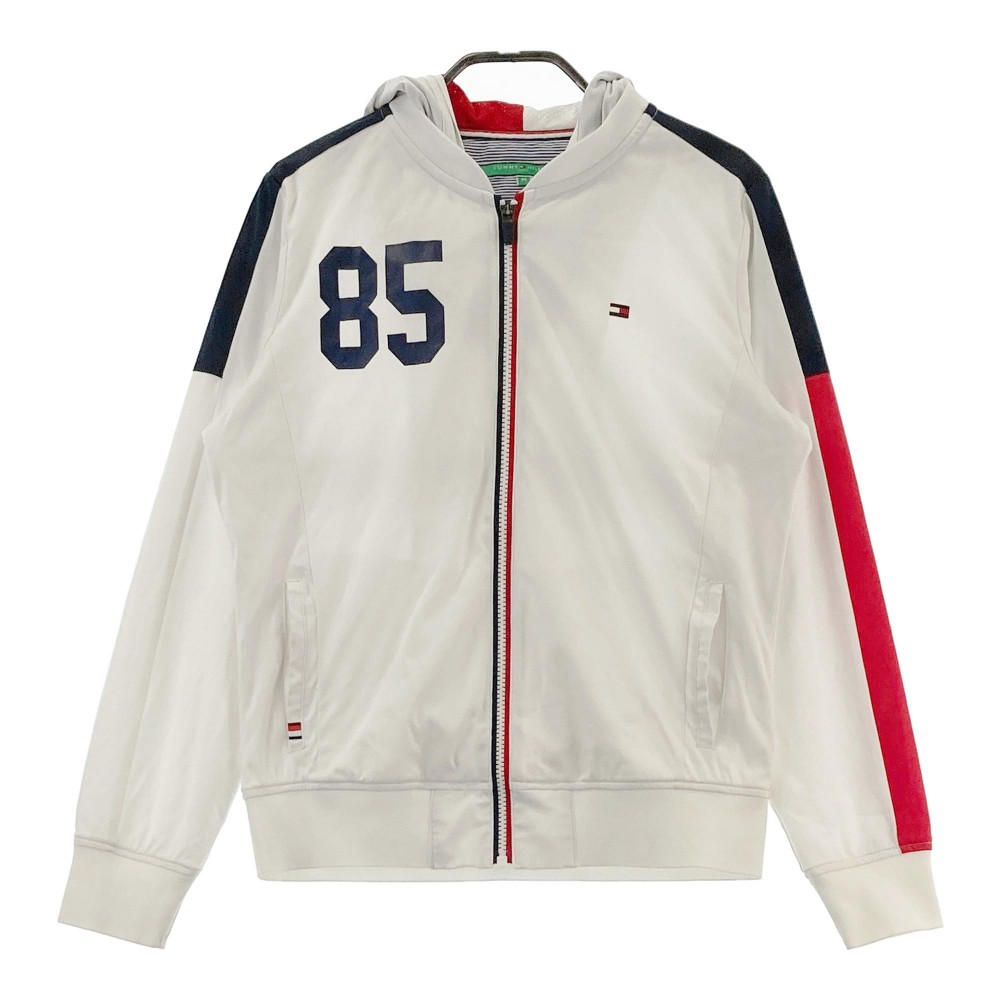 TOMMY HILFIGER GOLF トミー ヒルフィガーゴルフ ウィンドパーカー ホワイト系 M 【中古】ゴルフウェア レディース