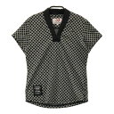 MASTER BUNNY EDITION マスターバニーエディション 2023年モデル 半袖Tシャツ キューブロゴ 総柄 ブラック系 0 【中古】ゴルフウェア レディース その1