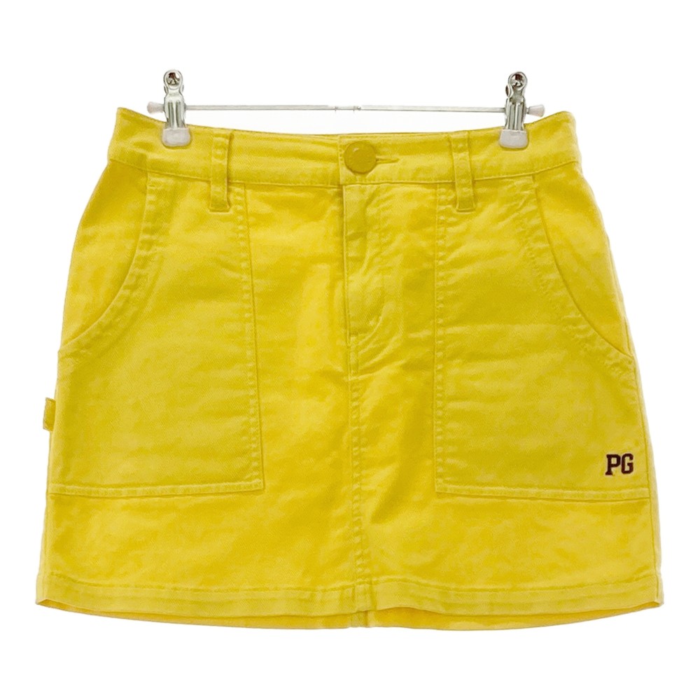 PEARLY GATES パーリーゲイツ ストレッチスカート イエロー系 0 【中古】ゴルフウェア レディース