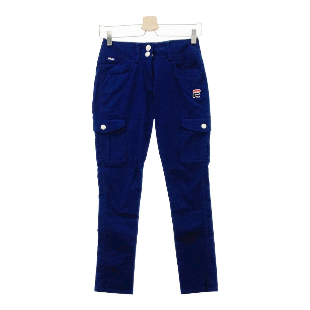 FILA GOLF フィラゴルフ JC4GL311 ストレッチパンツ ネイビー系 S 【中古】ゴルフウェア レディース