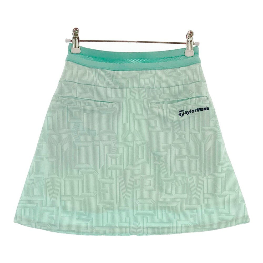 TAYLOR MADE テーラーメイド インナー付 スカート 総柄 グリーン系 XS 【中古】ゴルフウェア レディース