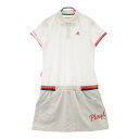 LECOQ GOLF ルコックゴルフ QGWPJJ01 半袖ワンピース ホワイト系 L 【中古】ゴルフウェア レディース