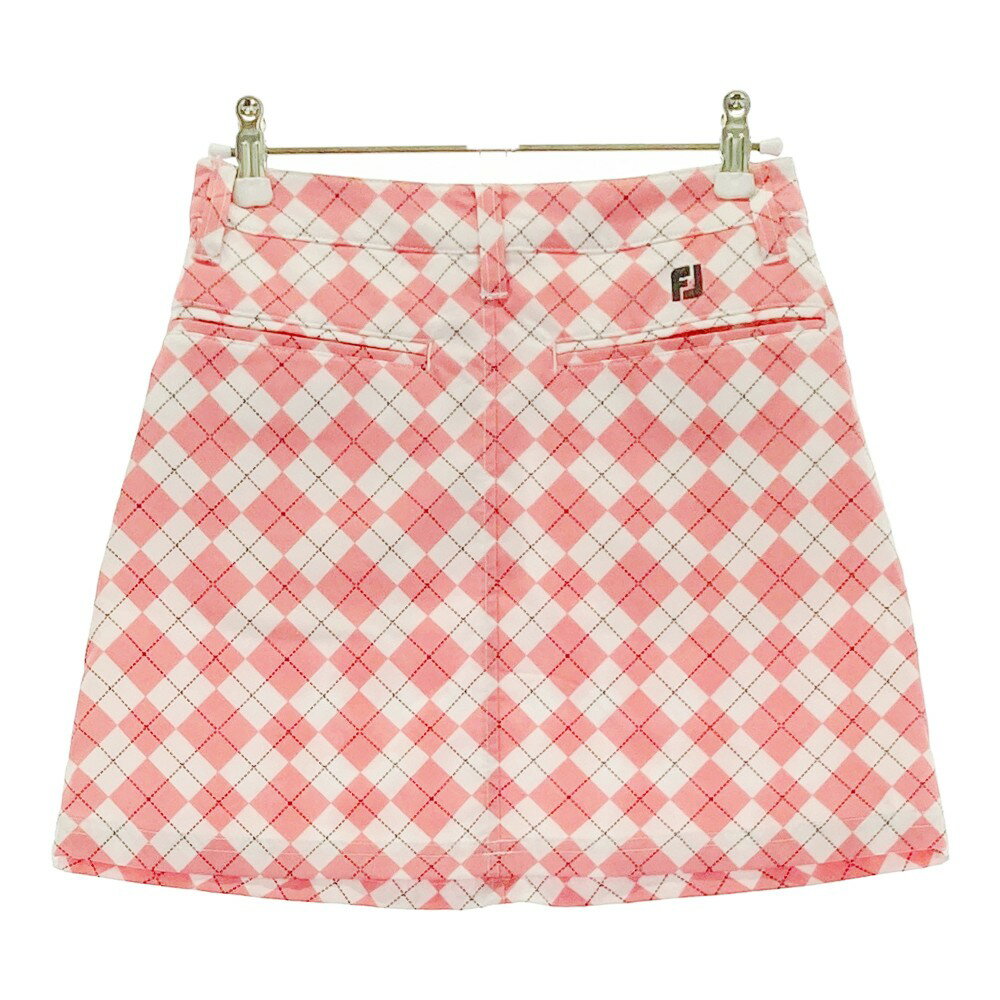FOOT JOY フットジョイ ストレッチスカート 総柄 ピンク系 S 【中古】ゴルフウェア レディース
