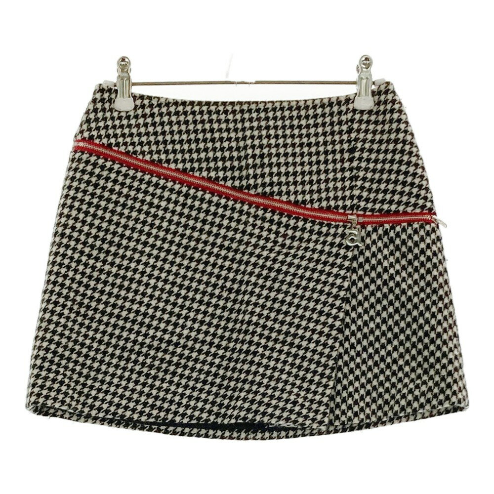 ARCHIVIO アルチビオ ウール混 スカート 千鳥柄 ブラック系 36 【中古】ゴルフウェア レディース