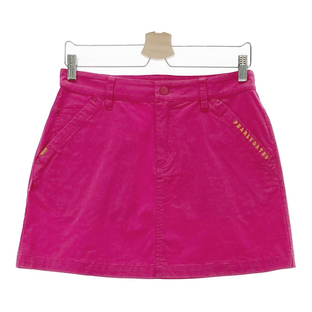 PEARLY GATES パーリーゲイツ 30周年 ストレッチスカート ピンク系 1 【中古】ゴルフウェア レディース