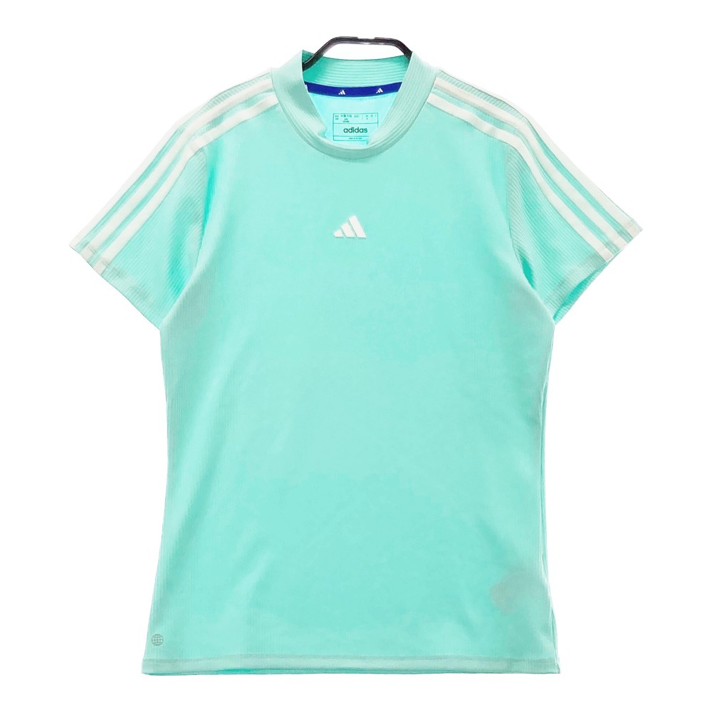 ADIDAS GOLF アディダスゴルフ 2022年モデル ハイネック半袖Tシャツ ブルー系 L 【中古】ゴルフウェア レディース