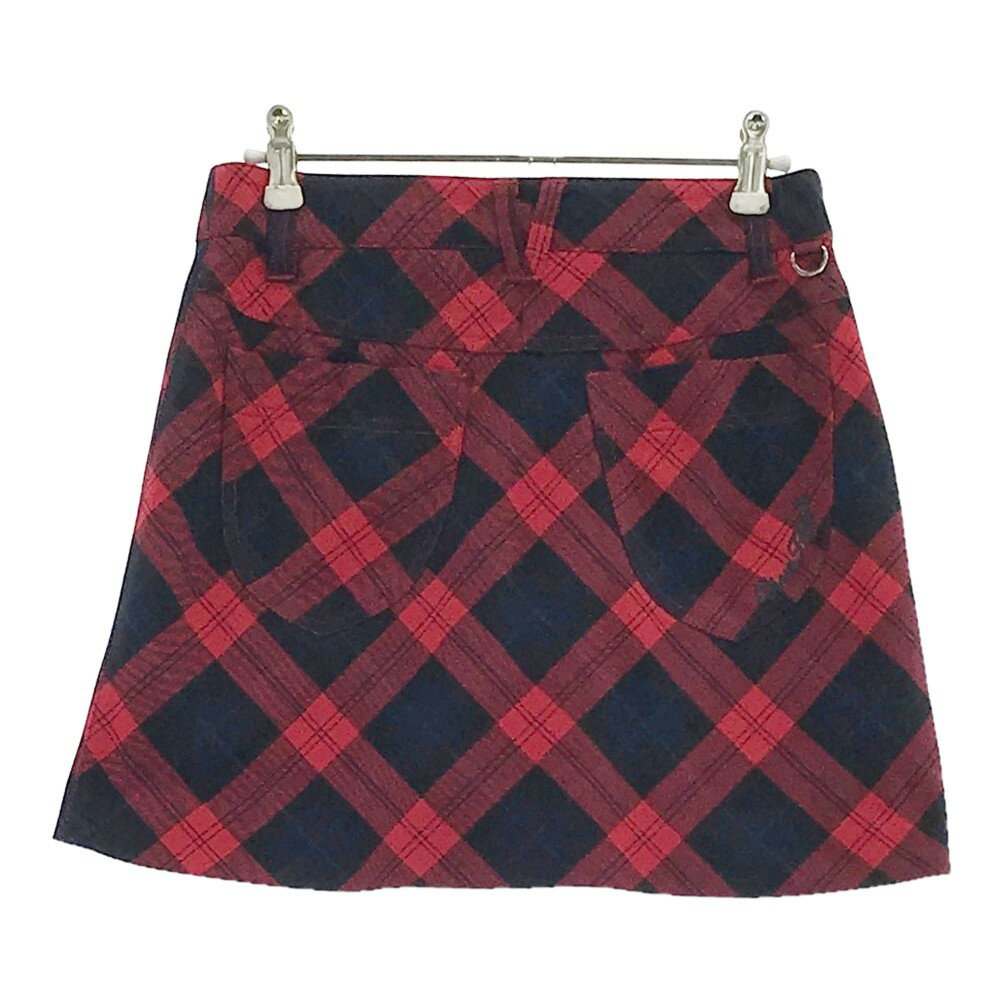 VIVA HEART ビバハート インナー付スカート チェック柄 ネイビー系 38 【中古】ゴルフウェア レディース