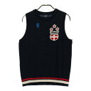 PEARLY GATES パーリーゲイツ ニットベスト ネイビー系 1 【中古】ゴルフウェア レディース