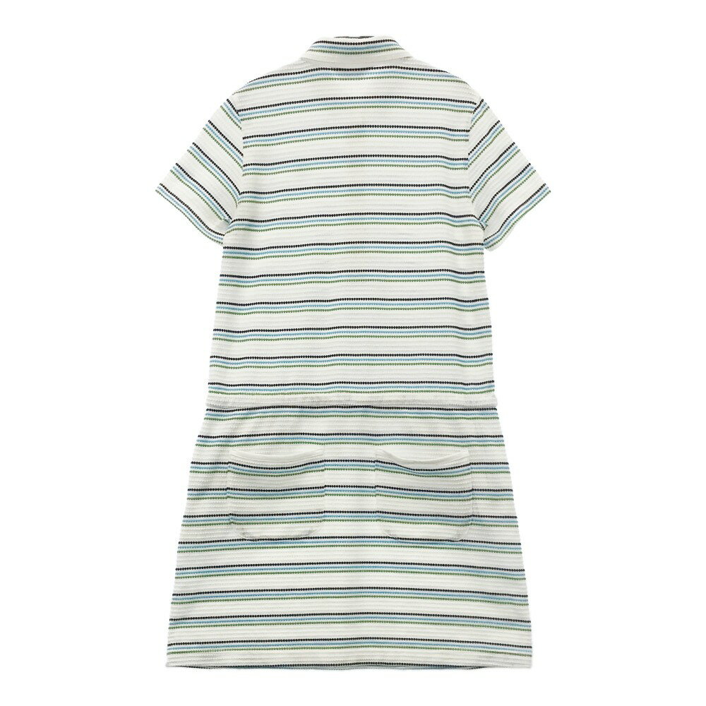 ADABAT アダバット AH119-55800AG 半袖 ポロワンピース ボーダー柄 ホワイト系 36 【中古】ゴルフウェア レディース