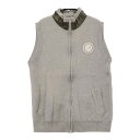 23区GOLF ニジュウサンクゴルフ パイル地 ジップベスト グレー系 M 【中古】ゴルフウェア レディース