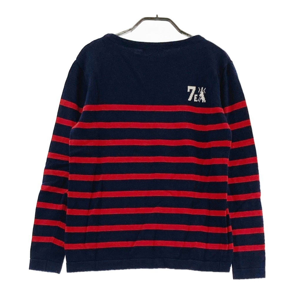 CALLAWAY キャロウェイ シルク混 ニットセーター ボーダー柄 ネイビー系 M 【中古】ゴルフウェア レディース