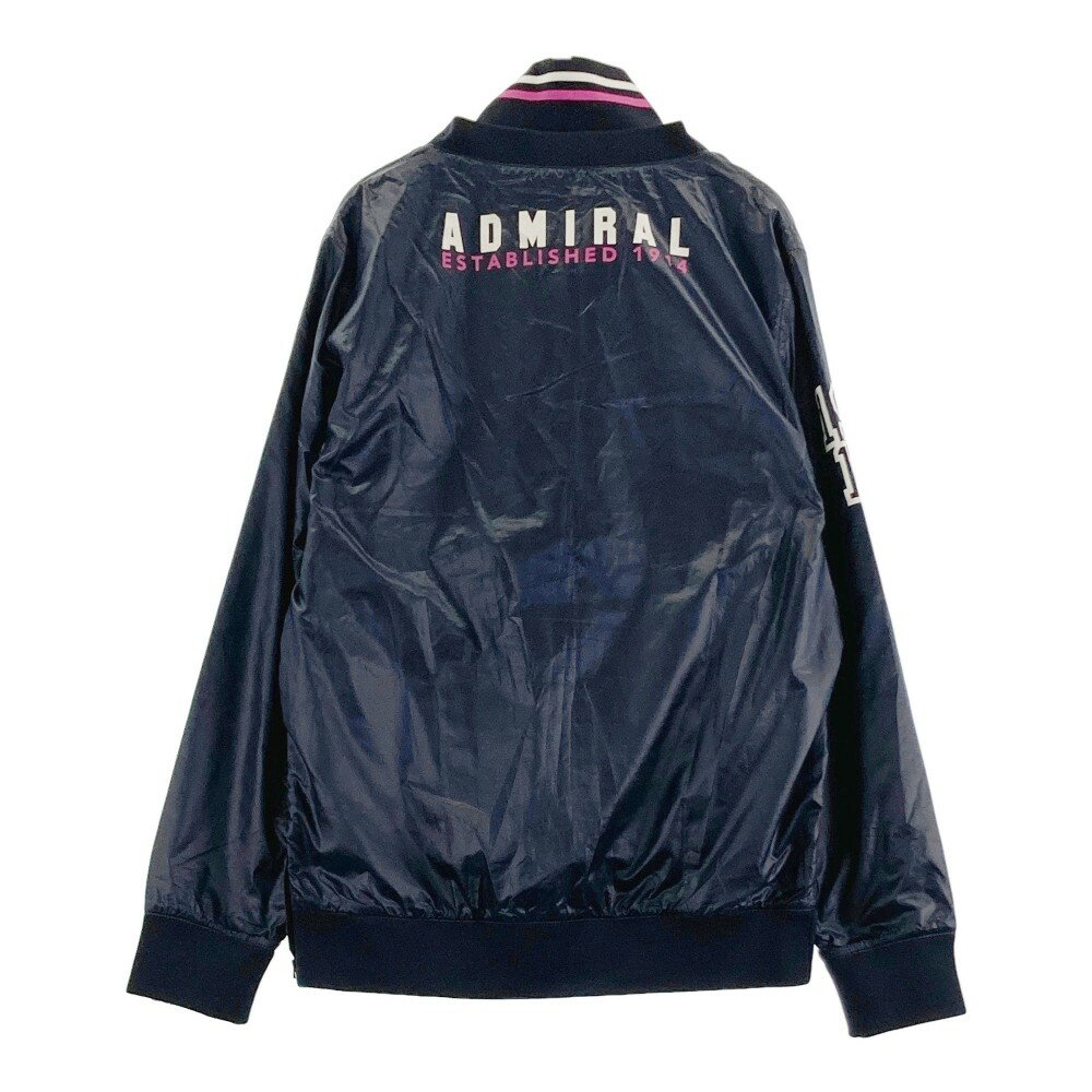 ADMIRAL アドミラル インナー付 長袖ブルゾン ネイビー系 m 【中古】ゴルフウェア レディース