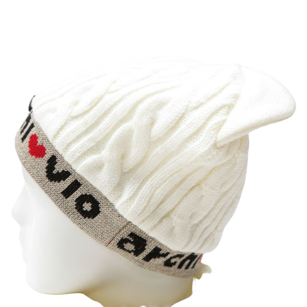 ARCHIVIO アルチビオ A810015 ネックウォーマー付 ニット帽 ホワイト系 【中古】ゴルフウェア
