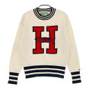 TOMMY HILFIGER GOLF トミー ヒルフィガーゴルフ ウール混 ニットセーター ホワイト系 M 【中古】ゴルフウェア レディース