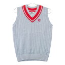 JACK BUNNY ジャックバニー Vネック ニットベスト ブルー系 1 【中古】ゴルフウェア レディース