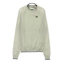 ADIDAS GOLF アディダスゴルフ 2022年モデル HG8282 クルーネック 長袖 ニットセーター スリーストライプ グリーン系 S 【中古】ゴルフウ...