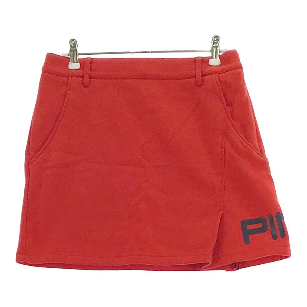 PING ピン 2022年モデル 裏起毛 スカート レッド系 M 【中古】ゴルフウェア レディース