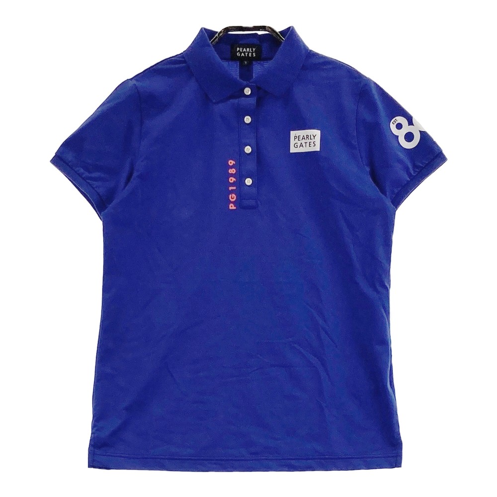 PEARLY GATES パーリーゲイツ 2023年 半袖ポロシャツ ブルー系 1 【中古】ゴルフウェア レディース