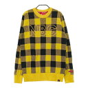 NEW BALANCE ニューバランス ウール混 ニットセーター 総柄 イエロー系 1 【中古】ゴルフウェア レディース