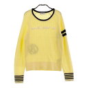 AND PER SE アンパスィ ウール混 ニット セーター イエロー系 M 【中古】ゴルフウェア レディース