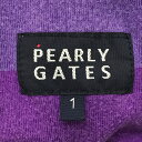 PEARLY GATES パーリーゲイツ 起毛 ジップパーカー ボーダー柄 パープル系 1 【中古】ゴルフウェア レディース 3