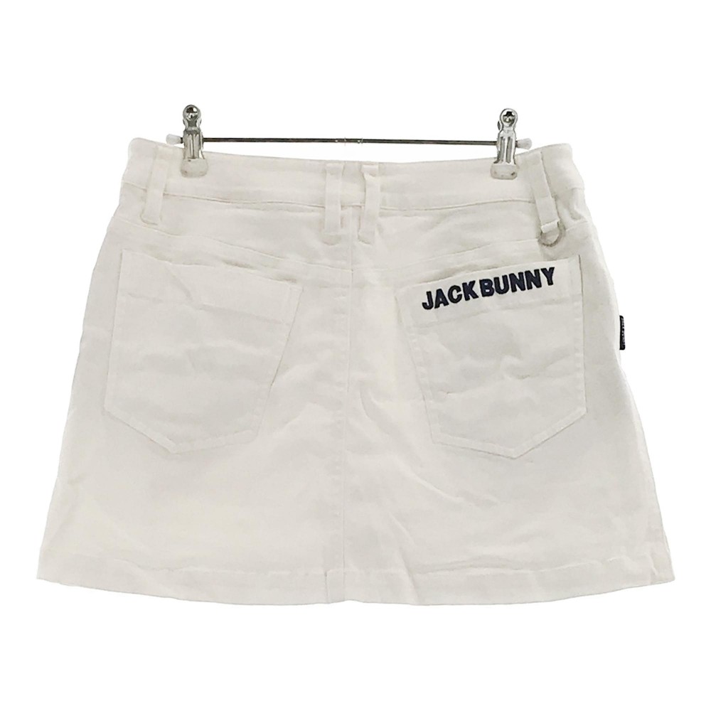 JACK BUNNY ジャックバニー インナー付　ストレッチ スカート ホワイト系 2 【中古】ゴルフウェア レディース
