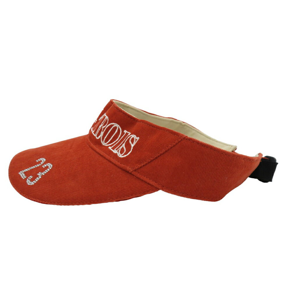 23区GOLF ニジュウサンクゴルフ サンバイザー コーデュロイ オレンジ系 F 【中古】ゴルフウェア