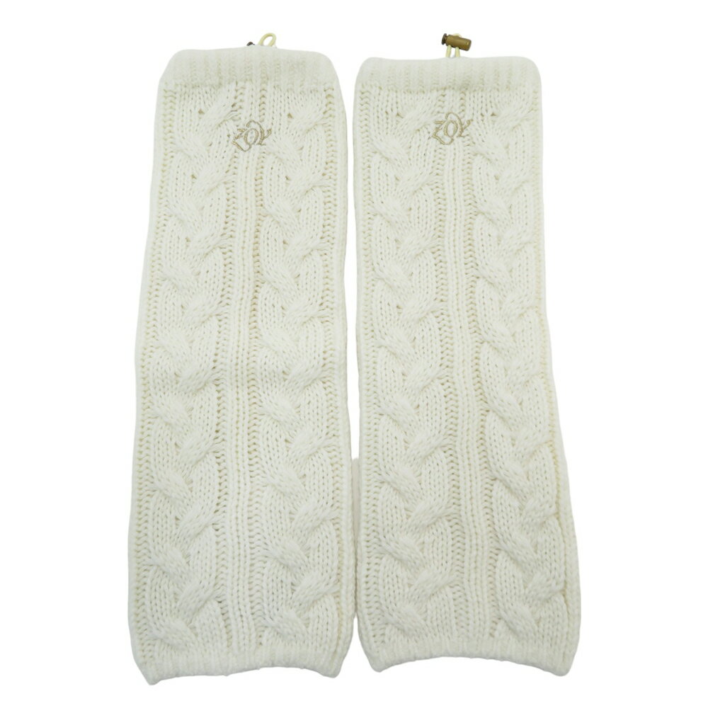 ZOY ゾーイ ニット レッグウォーマー ホワイト系 ONE SIZE 【中古】ゴルフウェア その1