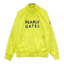 PEARLY GATES パーリーゲイツ タフレックス×サーモトロン 蓄熱 ジップジャケット 裏地星条旗 グリーン系 1 【中古】ゴルフウェア レディース