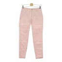 JACK BUNNY ジャックバニー ロングパンツ ストライプ柄 ピンク系 0 【中古】ゴルフウェア レディース