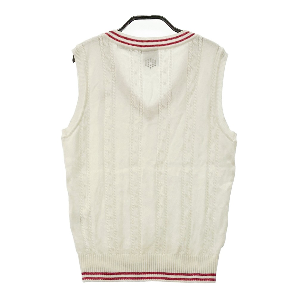 PUMA GOLF プーマゴルフ ニットベスト ホワイト系 M 【中古】ゴルフウェア レディース