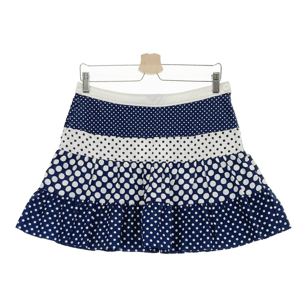 LECOQ GOLF ルコックゴルフ QGL8721 インナー付スカート ドット柄 ネイビー系 13 【中古】ゴルフウェア..